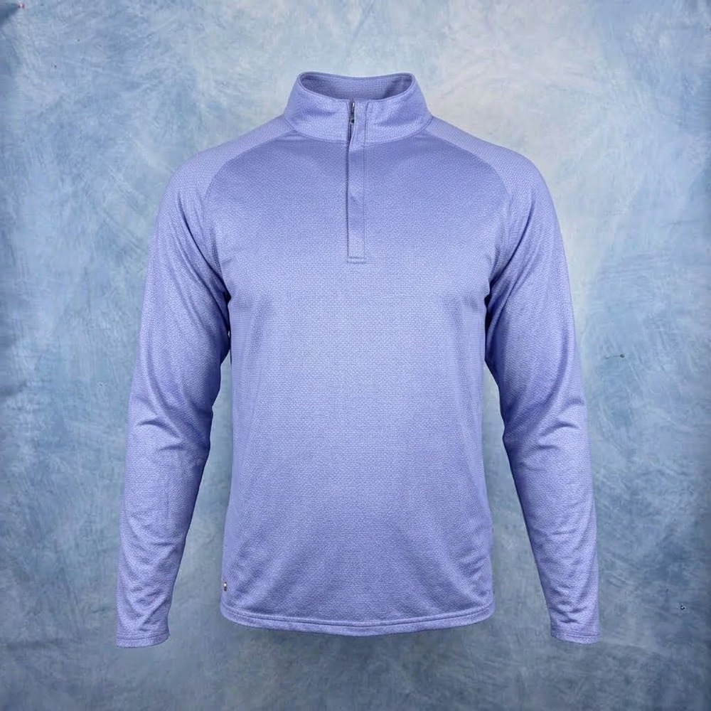 Peter Millar Crown Crafted Mens Purple Quarter Zip Pullover Performance Top M